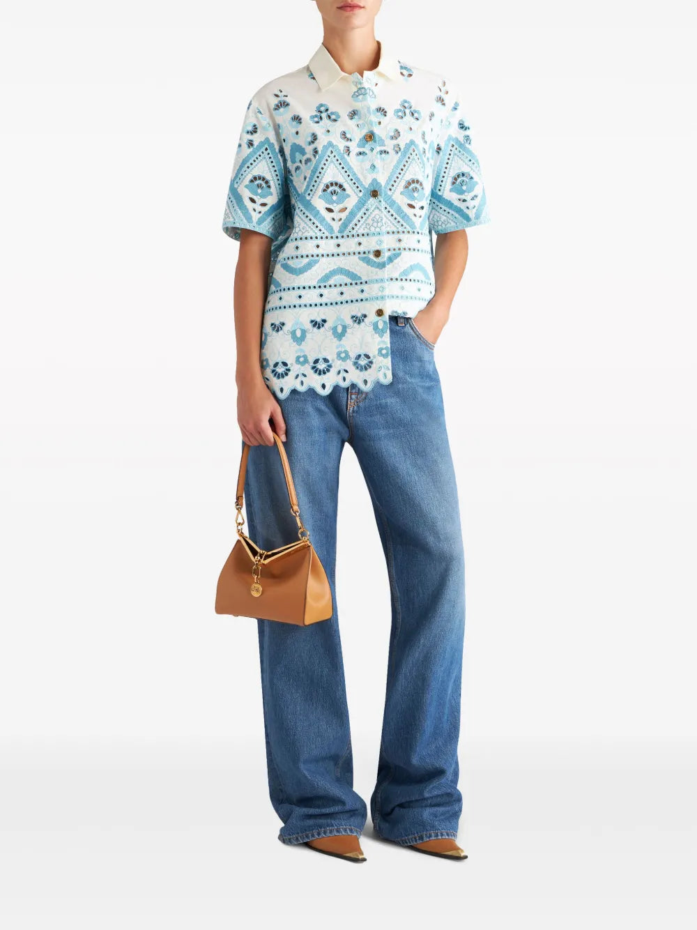 Broderie-Anglaise Cotton Shirt