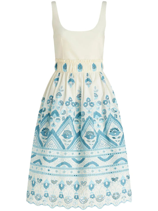 Broderie Anglaise Flared Dress