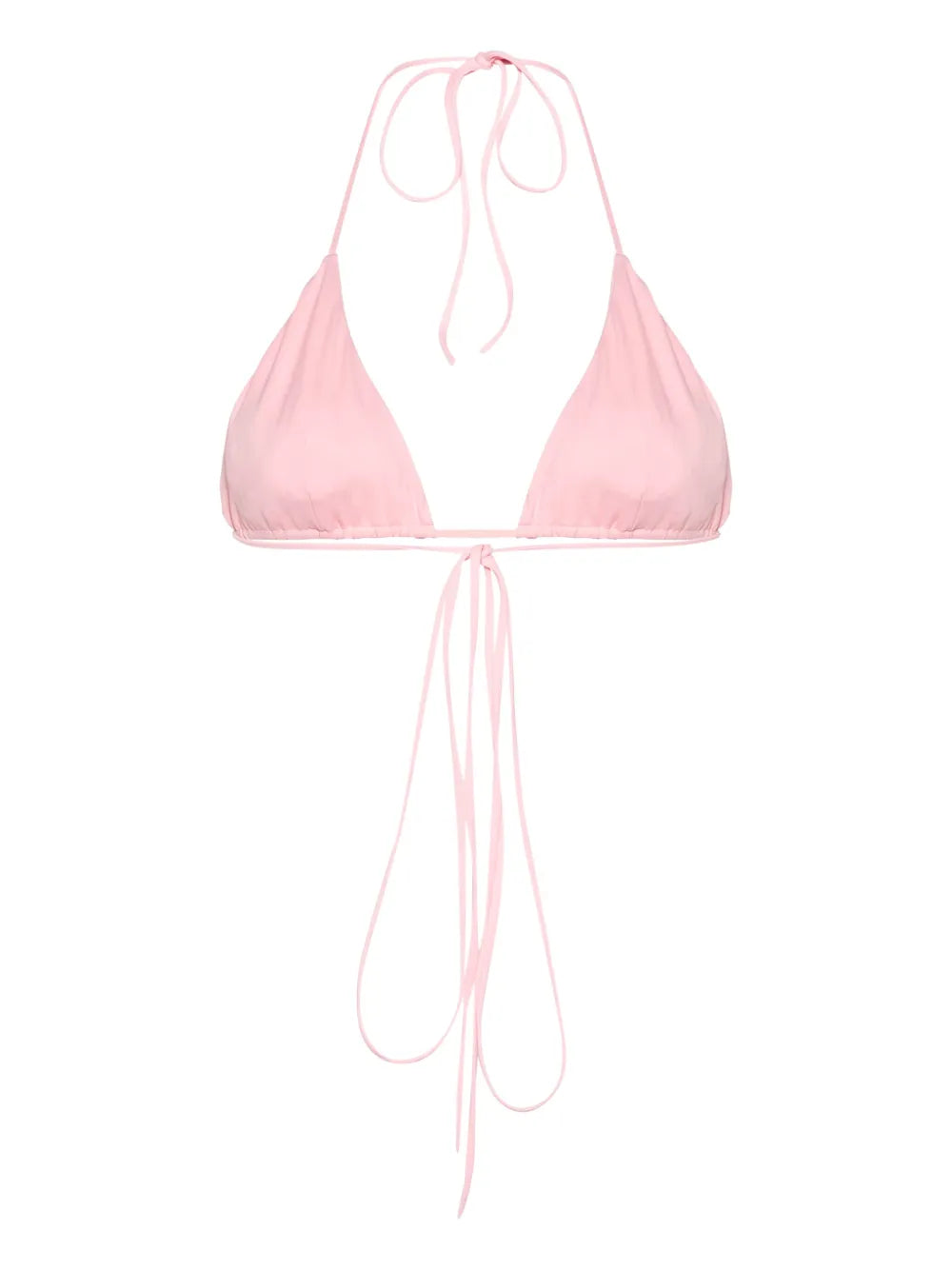 Floral-Appliqué Triangle Bikini Top
