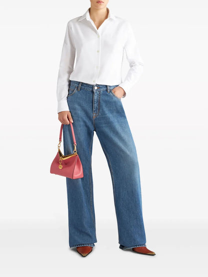 Pegaso-Embroidered Cotton Shirt