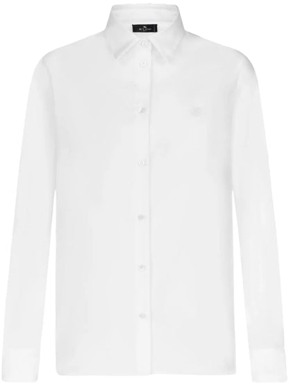 Pegaso-Embroidered Cotton Shirt