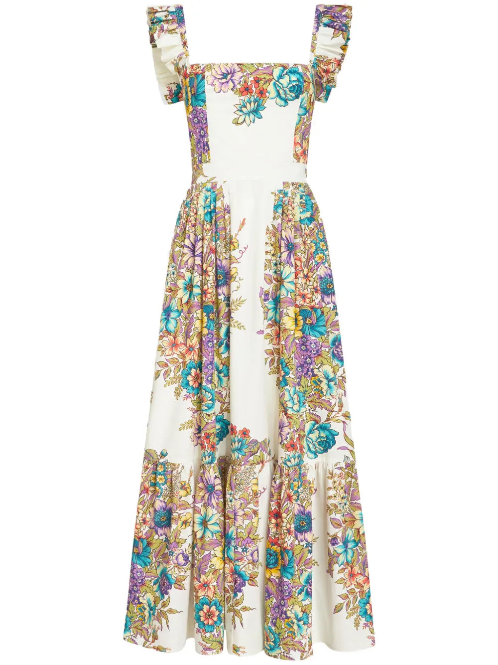 Floral-Print Midi Dress