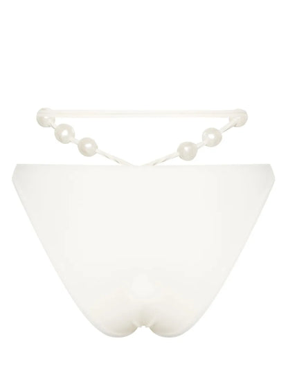Pearl-Detail Bikini Bottoms