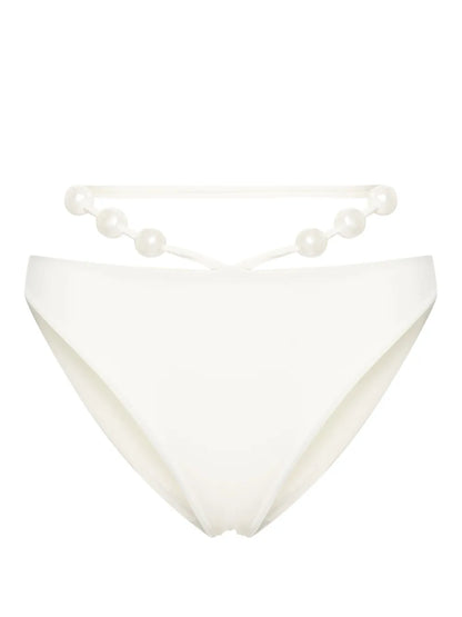 Pearl-Detail Bikini Bottoms