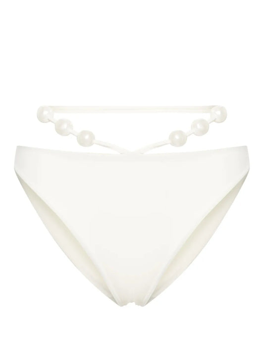 Pearl-Detail Bikini Bottoms