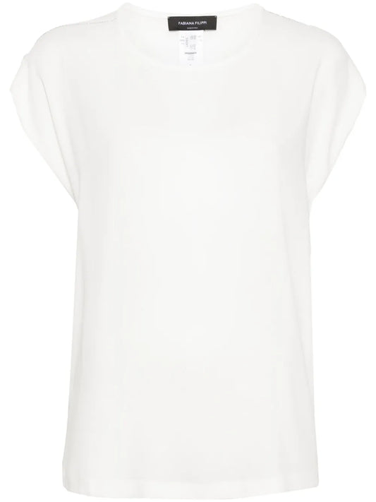 Chiffon-Crepe T-Shirt