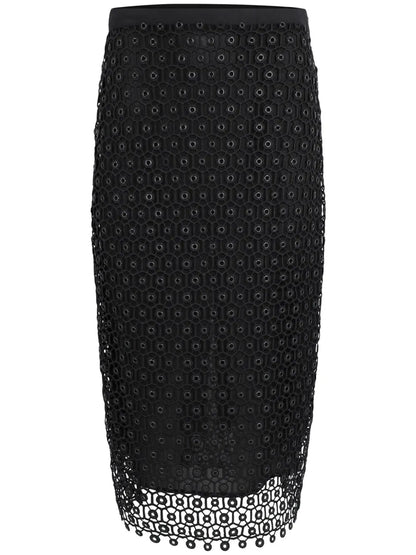 Karolina Open-Knit Midi Skirt