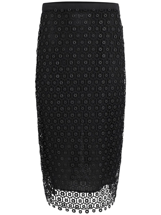 Karolina Open-Knit Midi Skirt