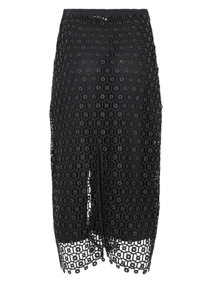 Karolina Open-Knit Midi Skirt