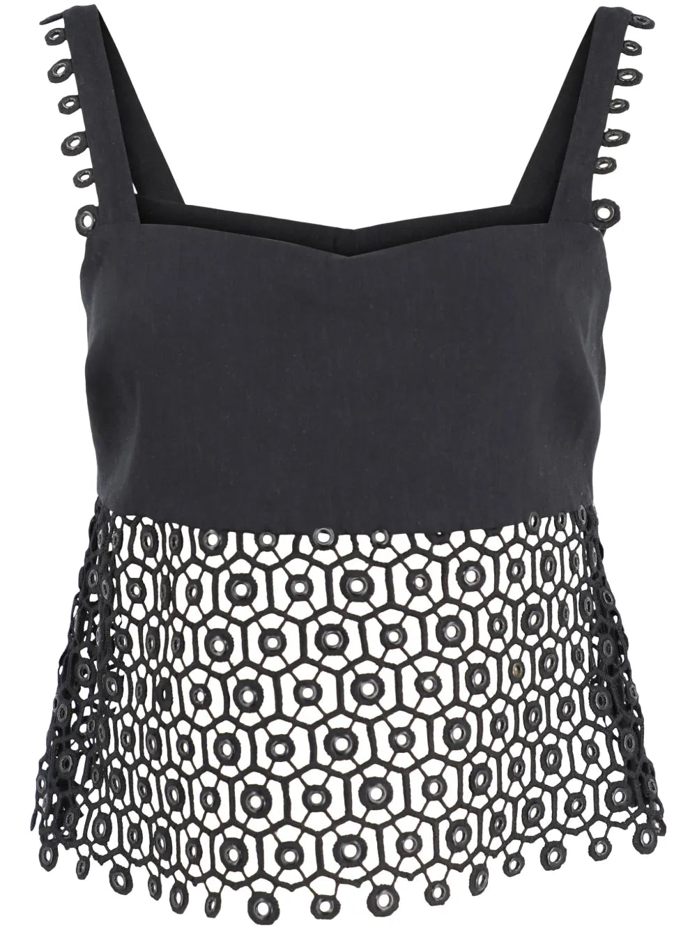 Dorian Eyelet-Embellished Sleeveless Top