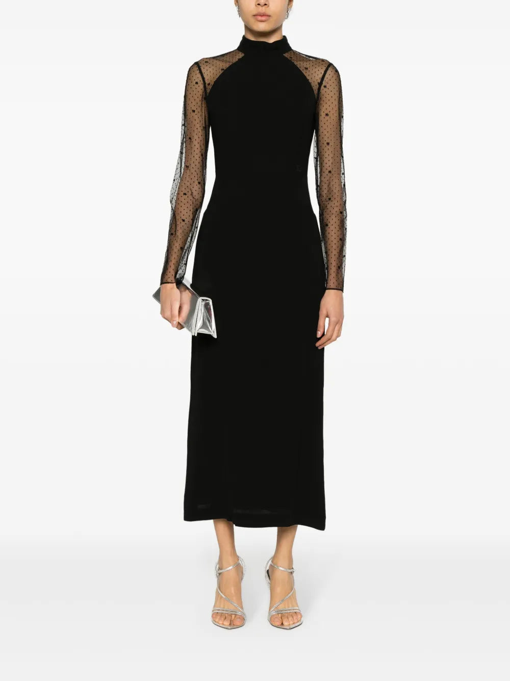 Point-D'Esprit Crepe Dress