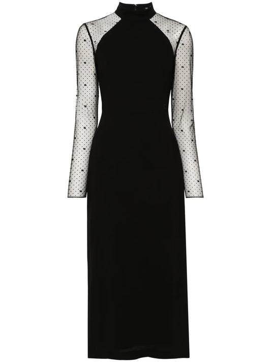 Point-D'Esprit Crepe Dress