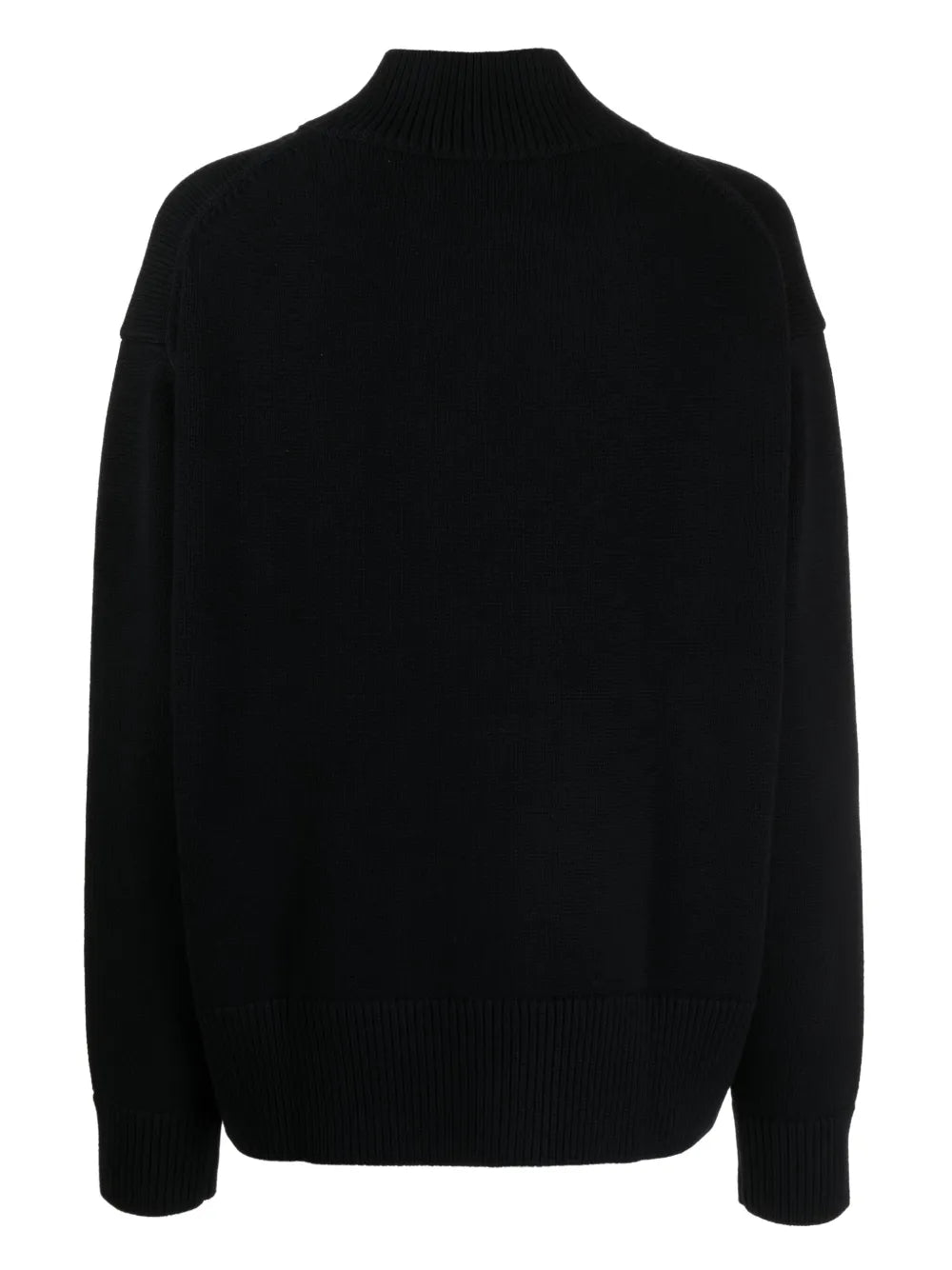 Crossover-Neck Knitted Jumper