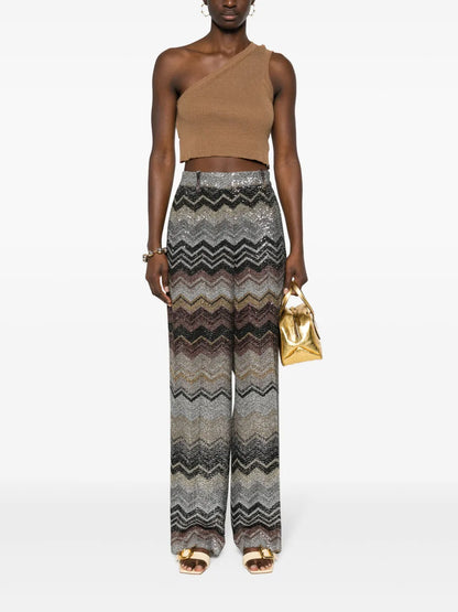 Lamé Zigzag Trousers