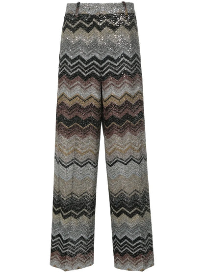 Lamé Zigzag Trousers
