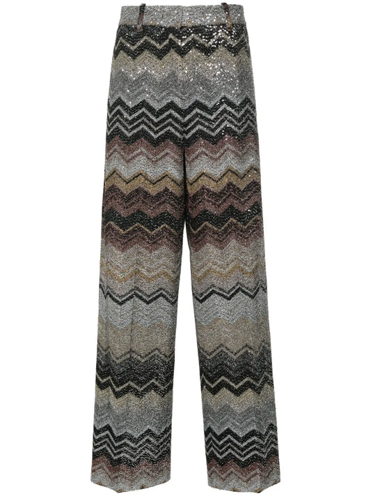 Lamé Zigzag Trousers