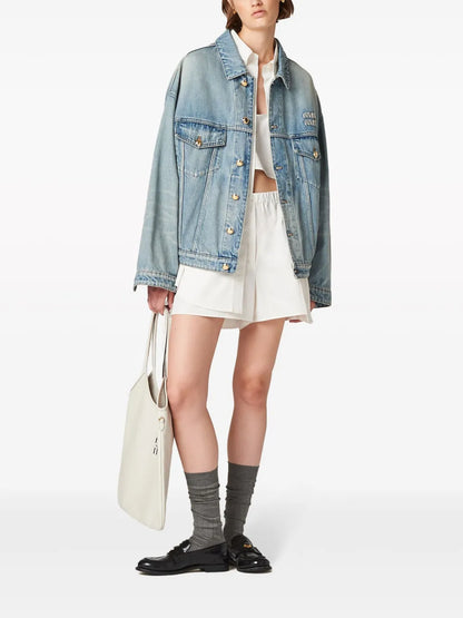 Logo-Appliqué Denim Jacket