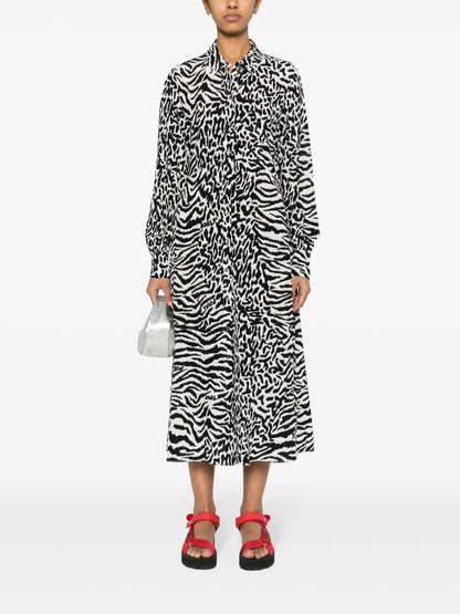Karl Animal-Print Shirt Dress