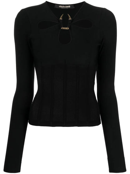 Cut-Out Knit Top