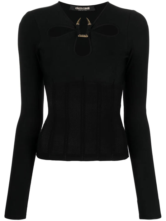 Cut-Out Knit Top