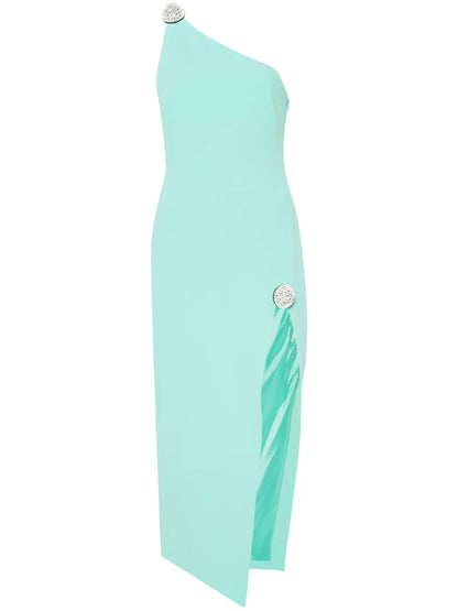 Crystal Ball One-Shoulder Midi Dress