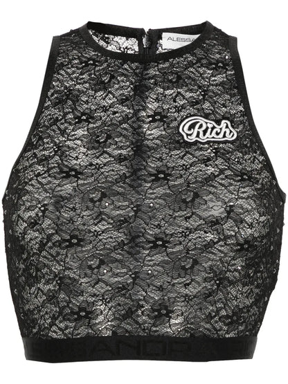 Cropped Lace Tank Top
