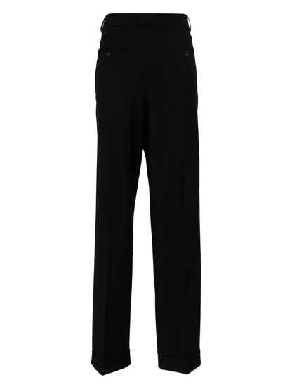 Mid-Rise Pleated Tailored Trousers