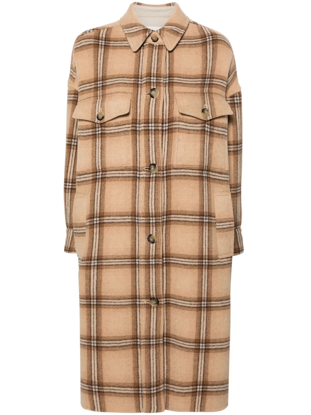 Fontizia Checked Midi Coat