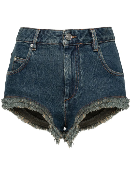 Eneidao Frayed Denim Shorts