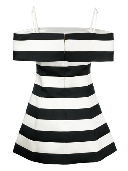 Off-Shoulder Silk-Wool Minidress