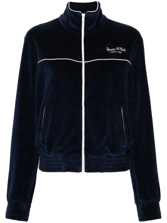 Velour Zip-Up Jacket