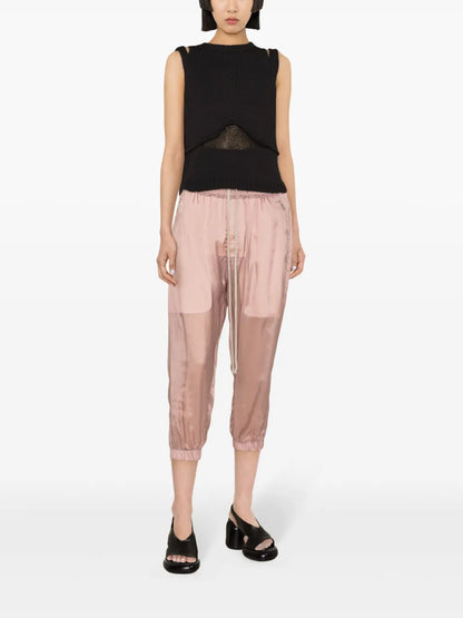 Drawstring Cropped Track Pants