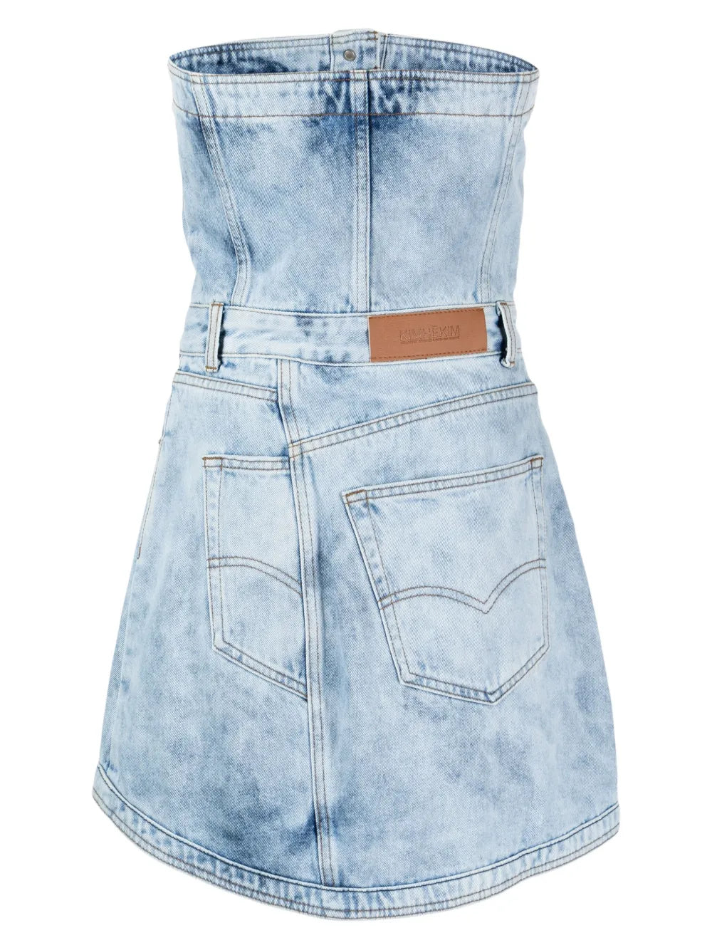 Acid-Wash Denim Minidress