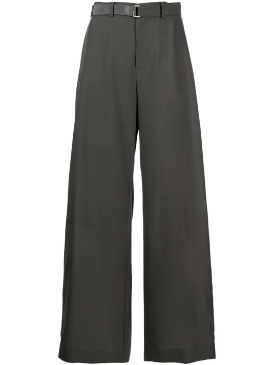 Satin-Stripe Tailored Trousers
