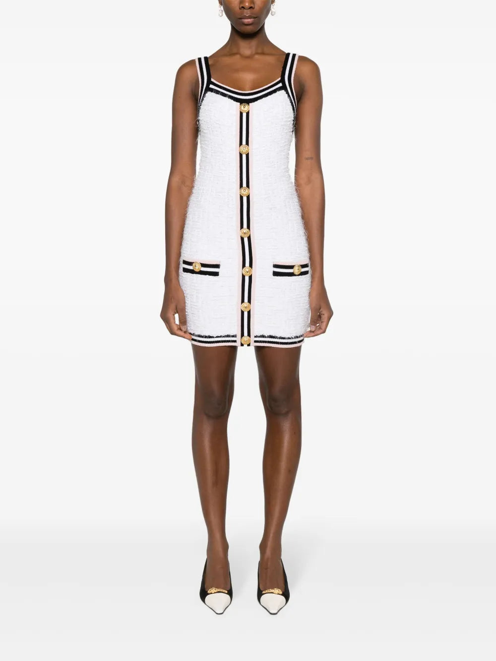 Maze-Monogram Bouclé Minidress