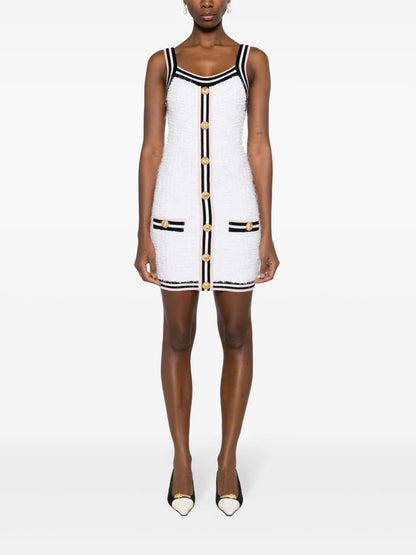 Maze-Monogram Bouclé Minidress