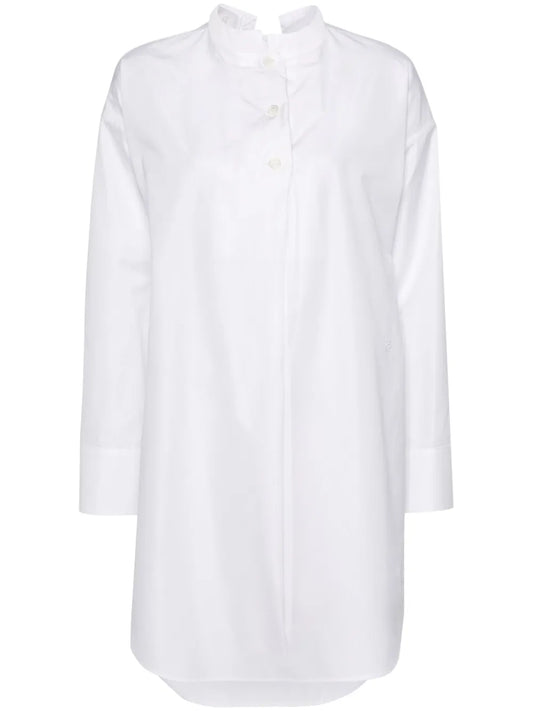 Stand-Up Collar Shirt Minidress