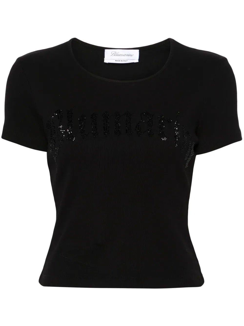 Rhinestoned Ribbed T-Shirt