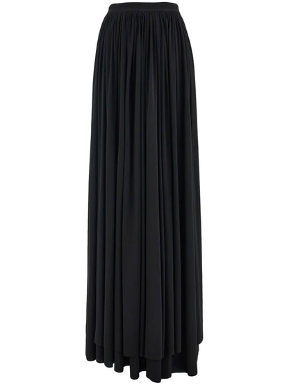 High-Waisted Gathered Maxi Skirt