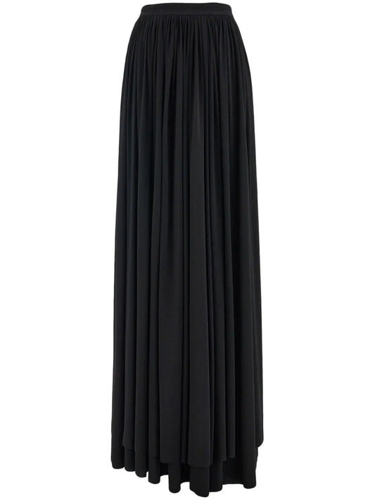 High-Waisted Gathered Maxi Skirt