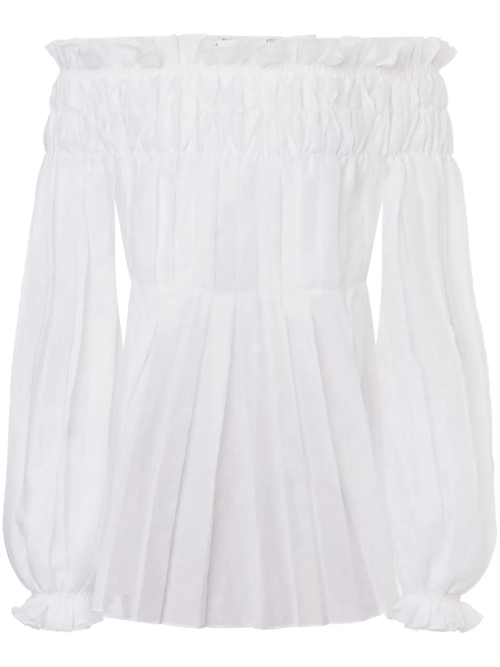 Pleated Off-Shoulder Blouse