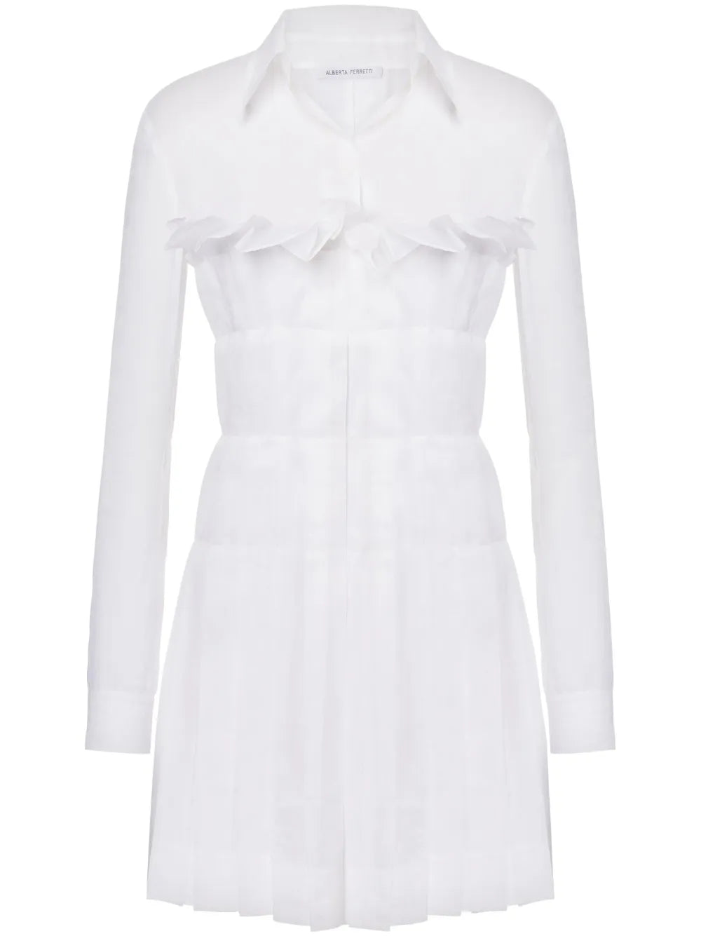 Draped Cotton Minidress