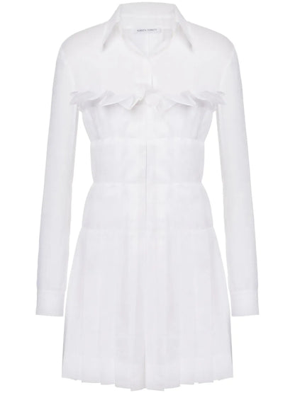 Draped Cotton Minidress