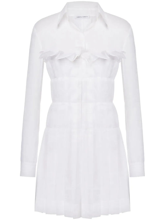 Draped Cotton Minidress