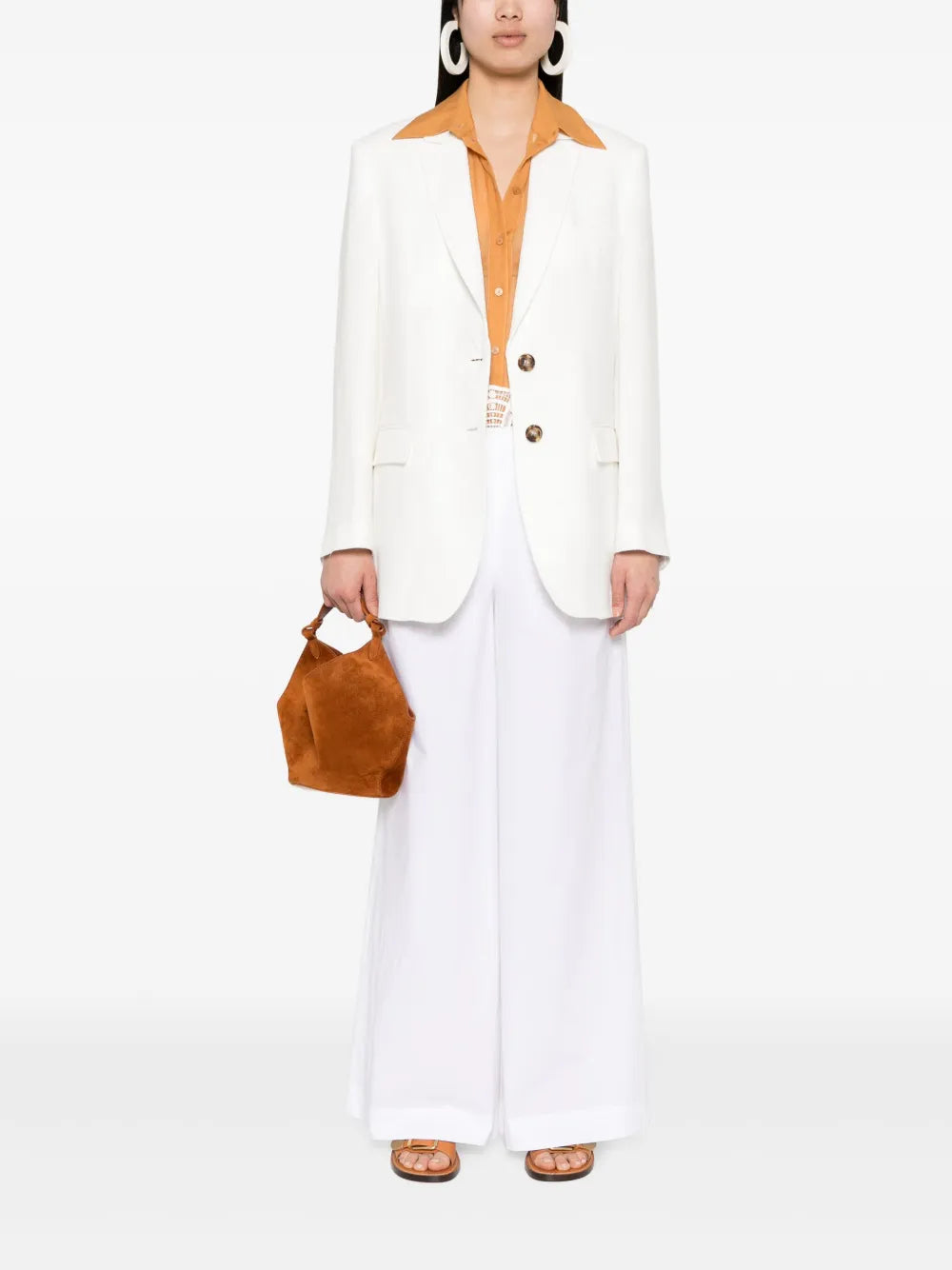 Single-Breasted Linen Blazer