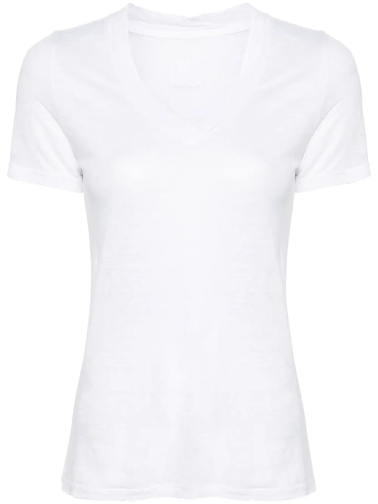 V-Neck Linen T-Shirt