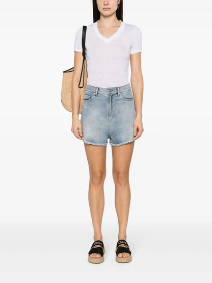 V-Neck Linen T-Shirt
