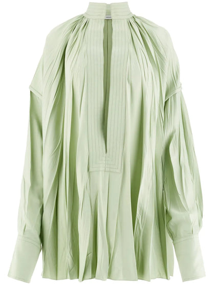 Split-Neck Pleated Kaftan