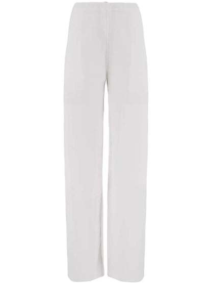 Patch-Detail Linen-Blend Trousers