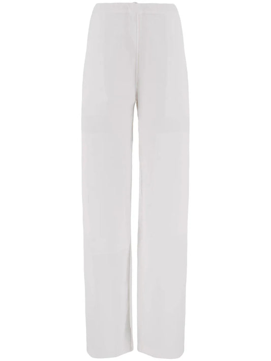 Patch-Detail Linen-Blend Trousers